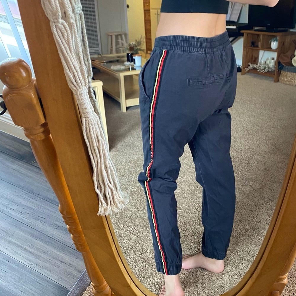 Cotton On Gray Utility Pants with Side Stripes